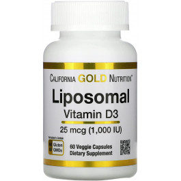 California Gold Nutrition Liposomal Vitamin D3 25 mcg /1,000 IU/ 60 caps