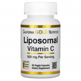 California Gold Nutrition Liposomal Vitamin C 500 mg 60 caps /30 servings/