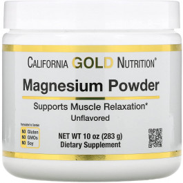 California Gold Nutrition Magnesium Powder Beverage 283 g /113 servings/ Unflavored