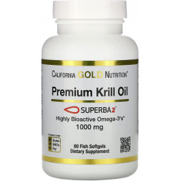   California Gold Nutrition SUPERBA2 Premium Krill Oil 1000 mg 60 softgels