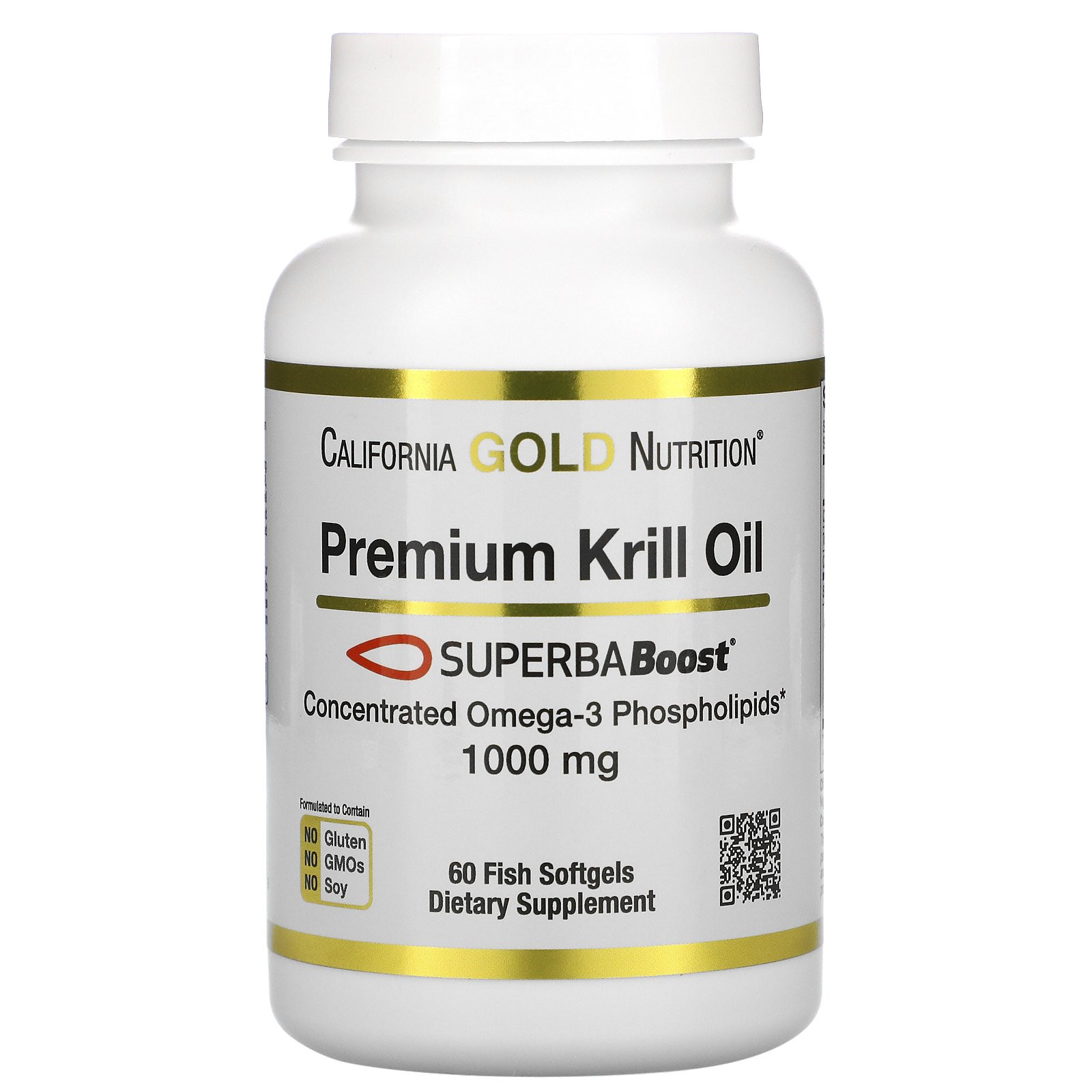 California Gold Nutrition SUPERBABoost Premium Krill Oil 1000 mg 60 softgels - зображення 1