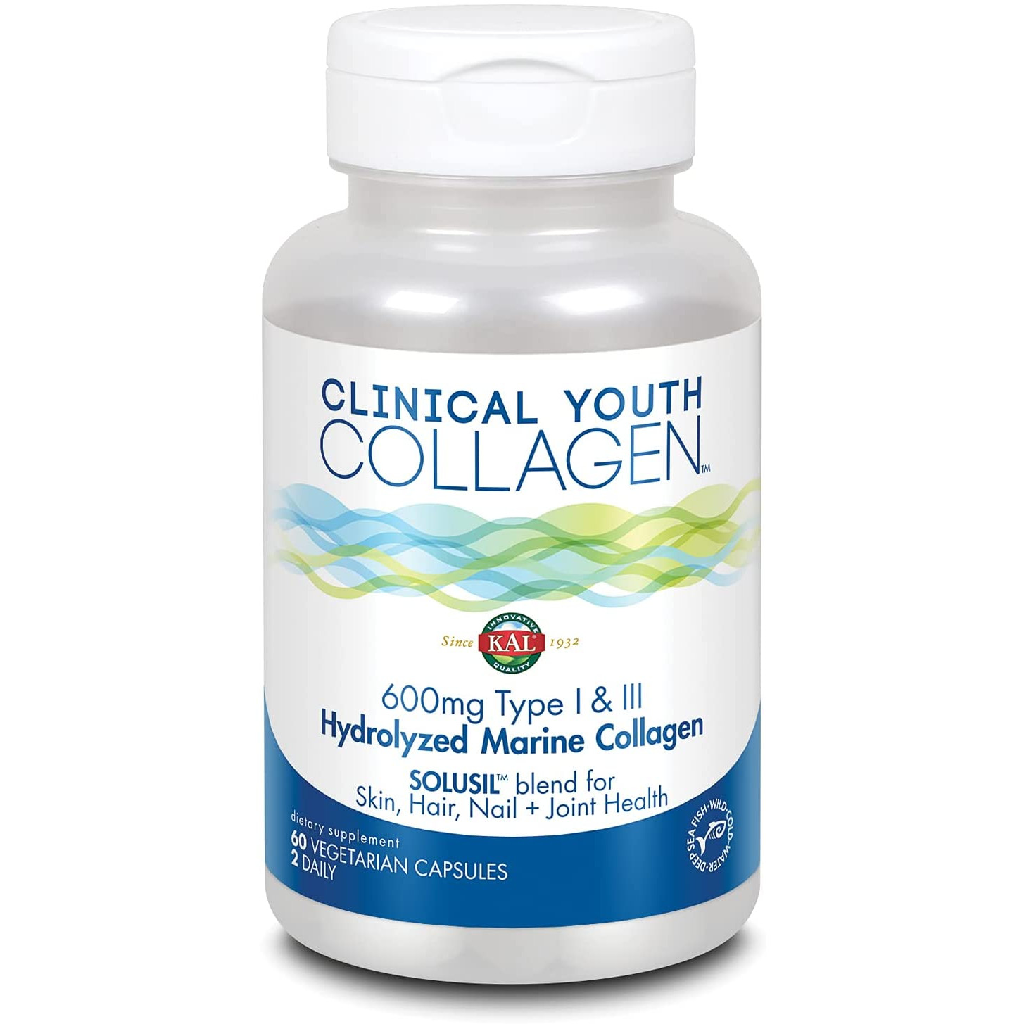 KAL Clinical Youth Collagen Type I & III 60 caps /30 servings/ - зображення 1