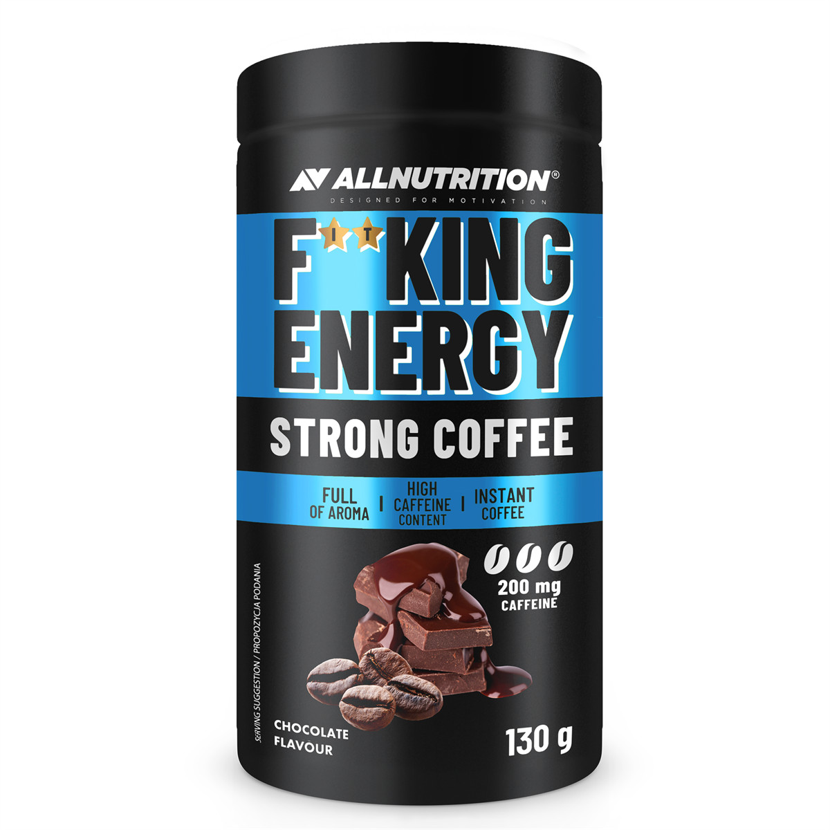 AllNutrition FitKing Energy Strong Coffee 130 g /26 servings/ Chocolate - зображення 1