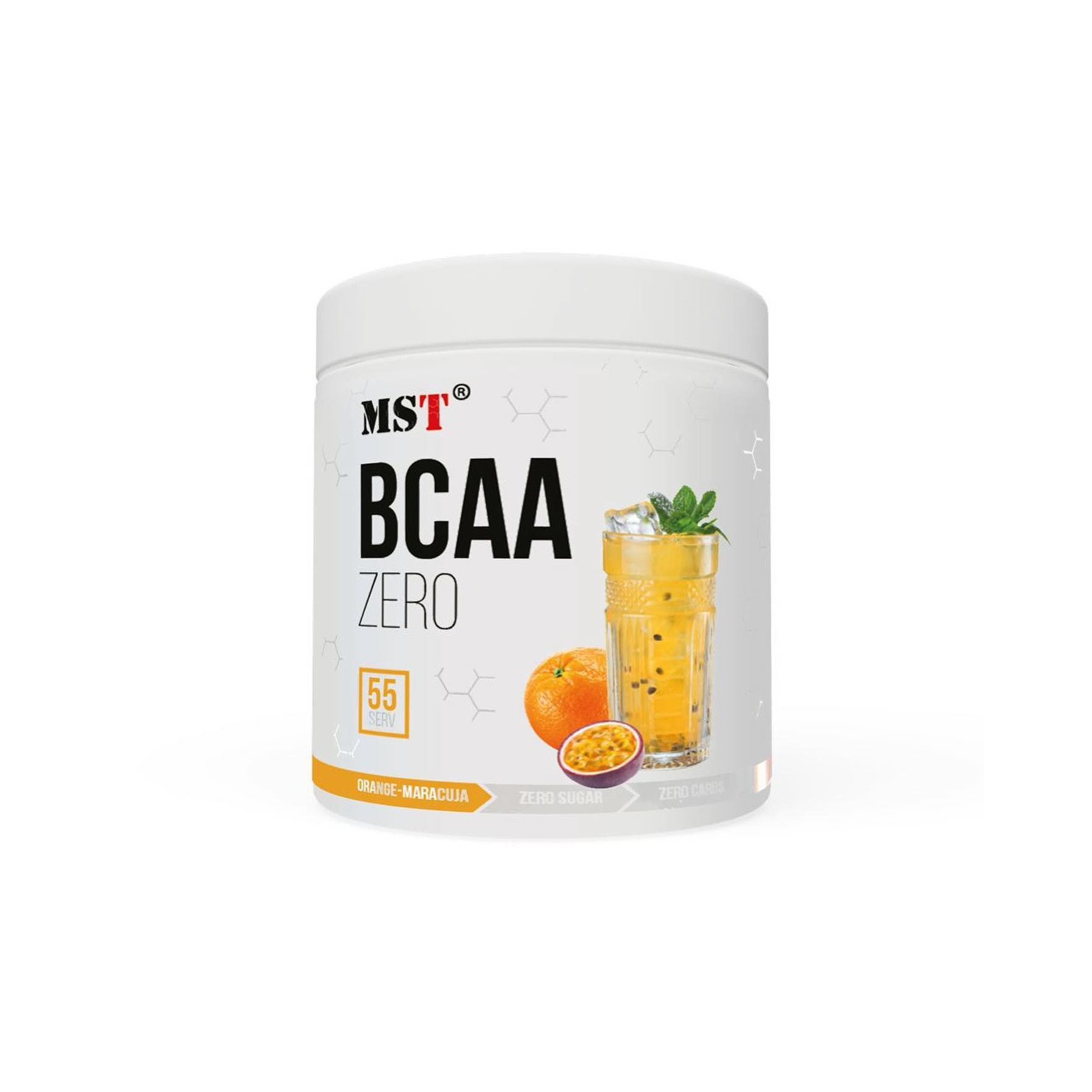 MST Nutrition BCAA Zero 330 g /55 servings/ Orange Maracuja - зображення 1