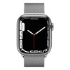 Apple Watch Series 7 GPS + Cellular 41mm Silver Stainless Steel Case with Silver Milanese Loop (MKHF3) - зображення 2