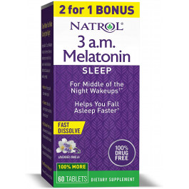 Natrol 3 a.m. Melatonin 3 mg 60 tabs Lavender Vanilla