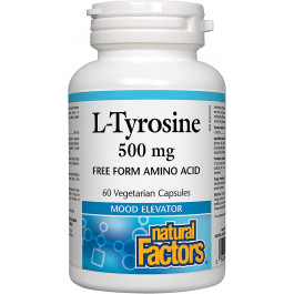 Natural Factors L-Tyrosine 500 mg 60 caps /30 servings/