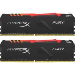 HyperX 16 GB (2x8GB) DDR4 2666 MHz Fury RGB Black (HX426C16FB3AK2/16) - зображення 1