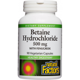 Natural Factors Betaine Hydrochloride 500 mg 90 caps