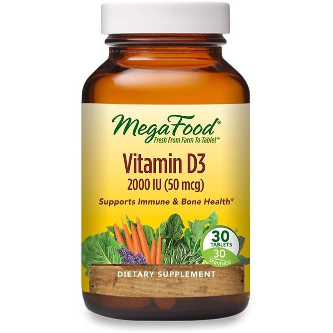 MegaFood Vitamin D3 2000 IU /50 mcg/ 30 tabs - зображення 1