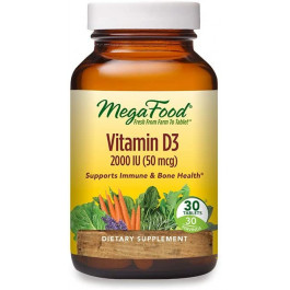 MegaFood Vitamin D3 2000 IU /50 mcg/ 30 tabs