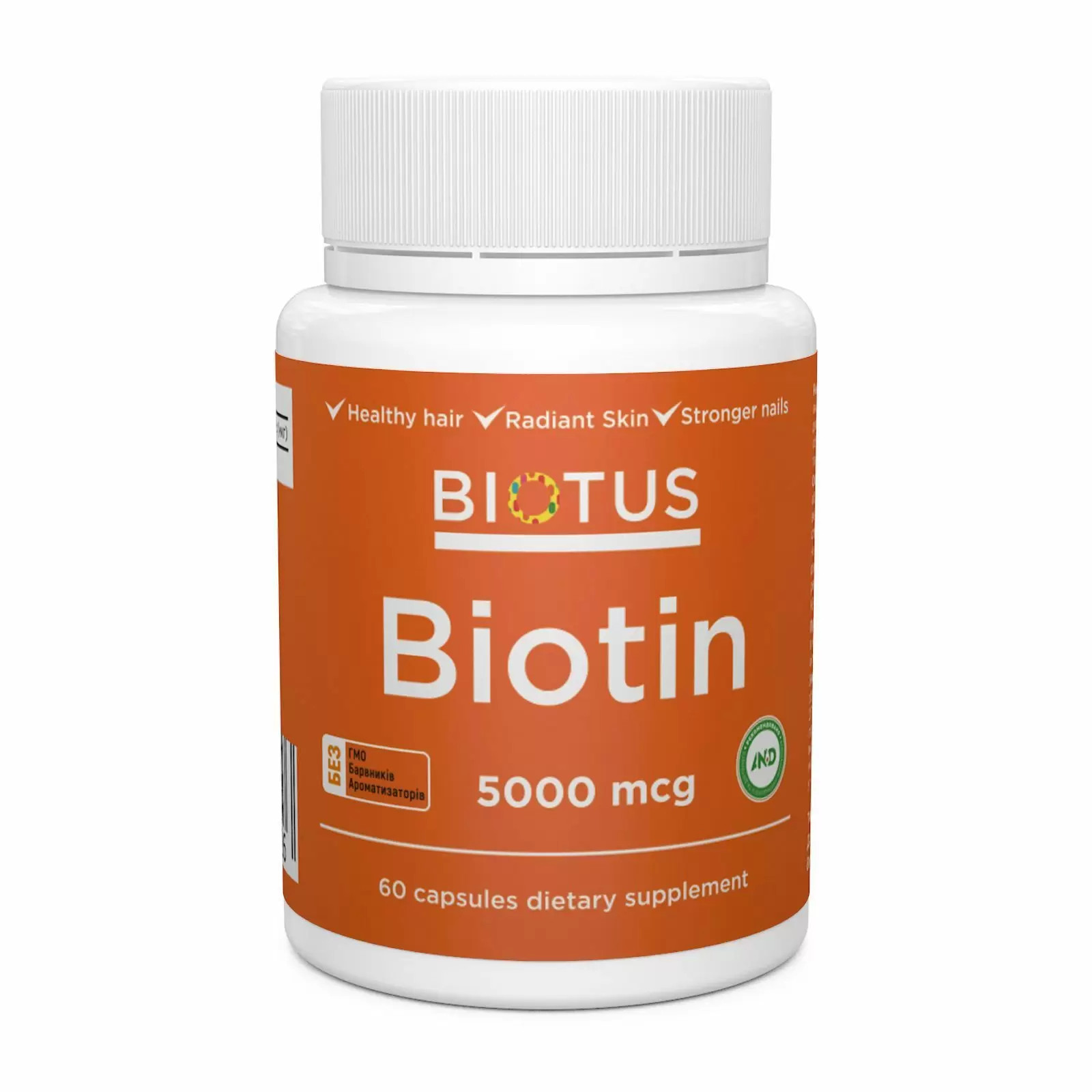 Biotus Biotin 5000 mcg 60 caps - зображення 1