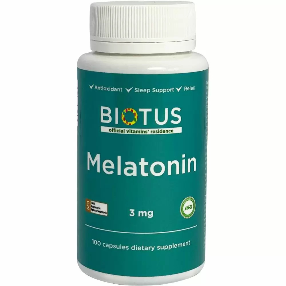 Biotus Melatonin 3 mg 100 caps - зображення 1