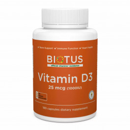 Biotus Vitamin D3 25 mcg /1000 IU/ 180 caps