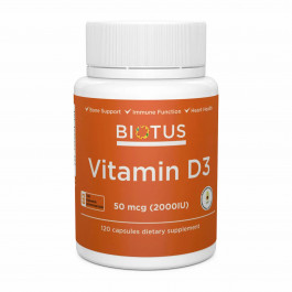   Biotus Vitamin D3 50 mcg /2000 IU/ 120 caps