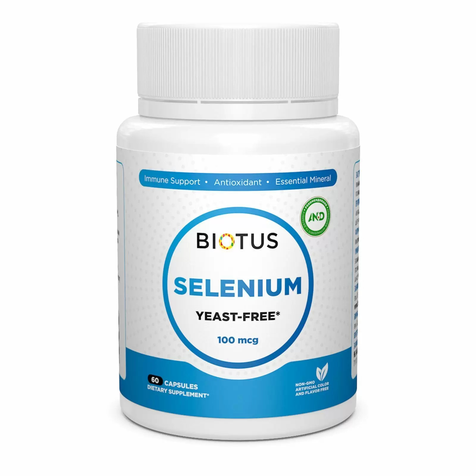Biotus Selenium Yeast-Free 100 mcg 60 caps - зображення 1