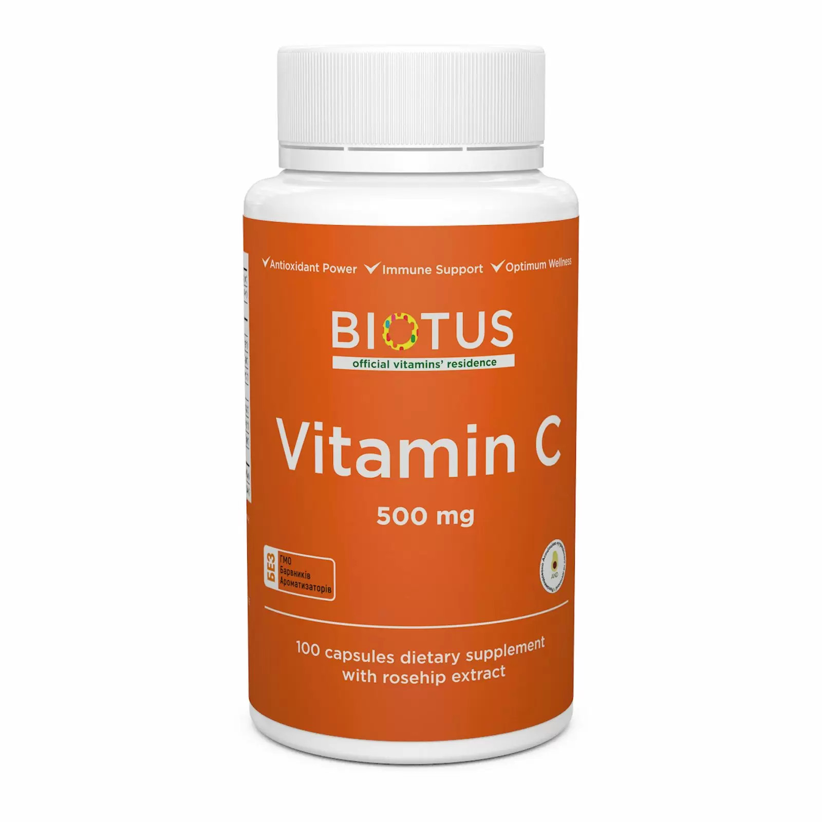 Biotus Vitamin C 500 mg 100 caps - зображення 1