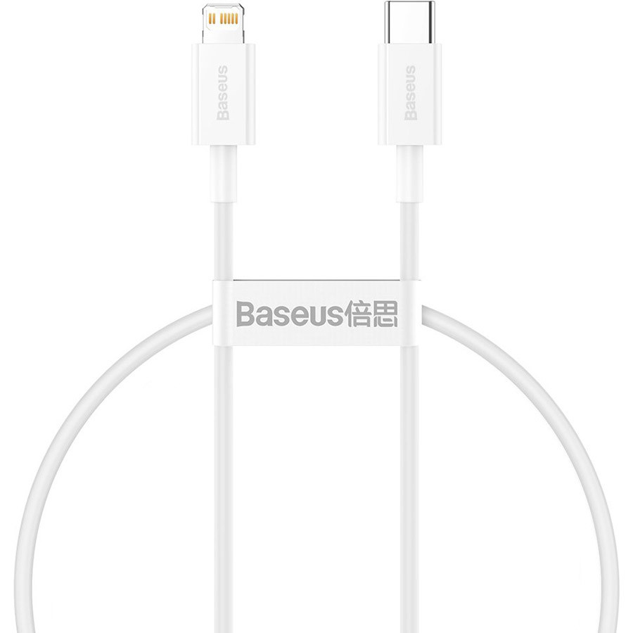 Baseus Superior Series USB-C to iP PD 20W White 0.25m (CATLYS-02) - зображення 1