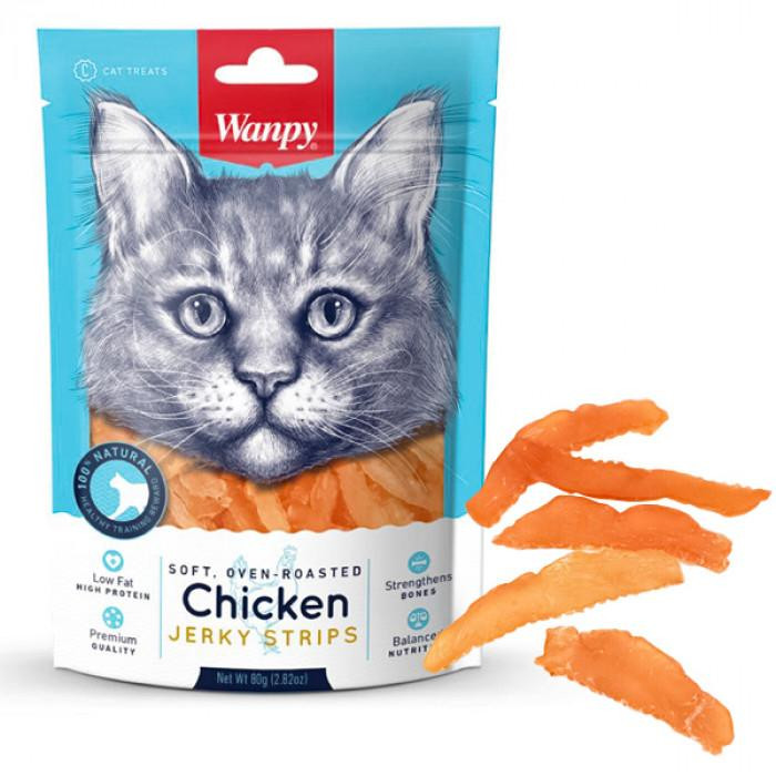 Wanpy Soft Chicken Jerky Strips 80 г CA-04S-01 - зображення 1