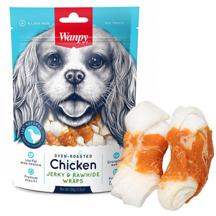 Wanpy Chicken Jerky & Rawhide Wraps 100 г CD-08H - зображення 1