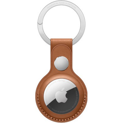 Apple AirTag Leather Key Ring Saddle Brown (MX4M2) - зображення 1