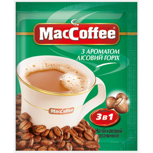 MacCoffee 3в1 Лесной орех кофейный напиток 18г - зображення 1