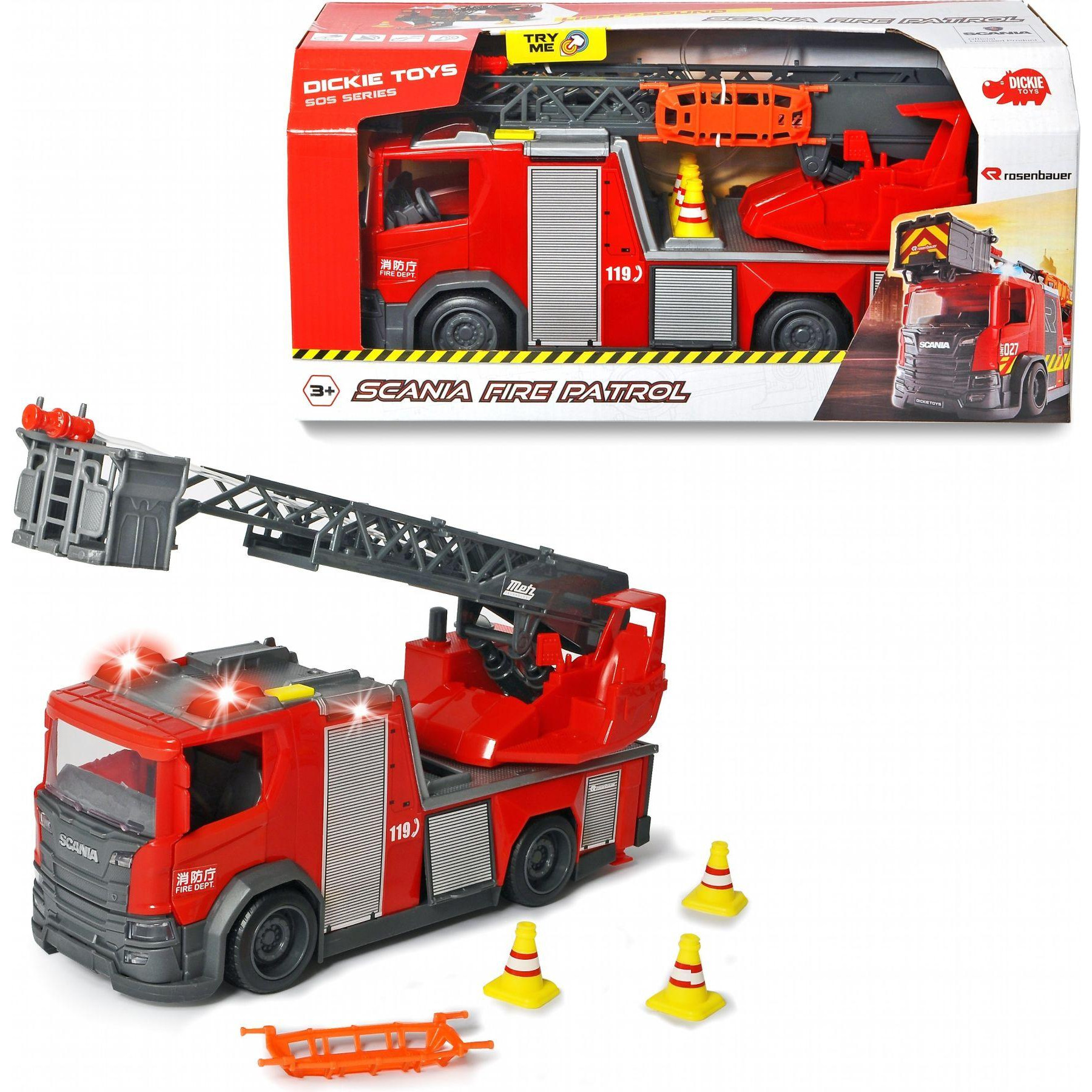 Dickie Toys Пожежна служба Scania 35 см (3716017) - зображення 1
