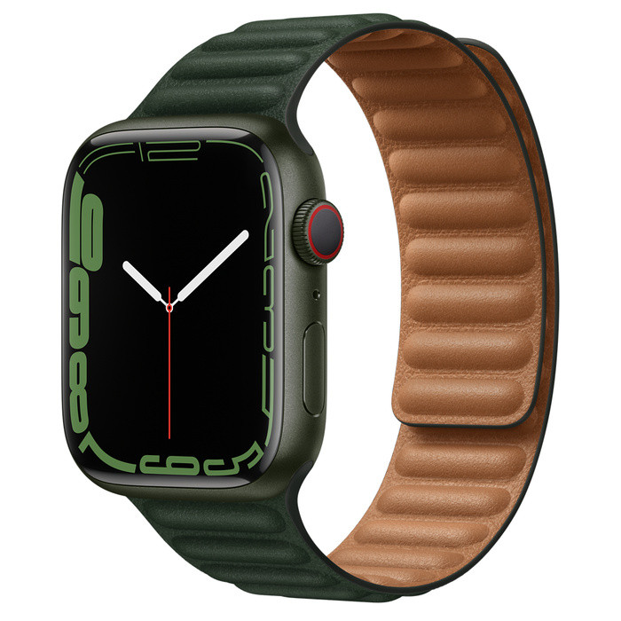 Apple Watch Series 7 GPS+Cellular 45mm Green A. Case w. Sequoia Green L. Link M/L (MKM63+ML803) - зображення 1