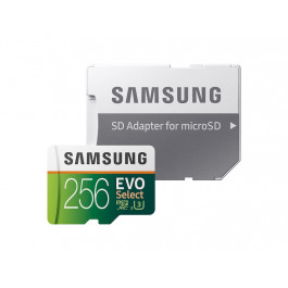 Samsung 256 GB microSDXC UHS-I U3 EVO Select + SD Adapter MB-ME256HA