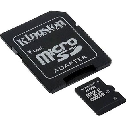 Kingston 4 GB microSDHC class 10 + SD Adapter SDC10/4GB - зображення 1