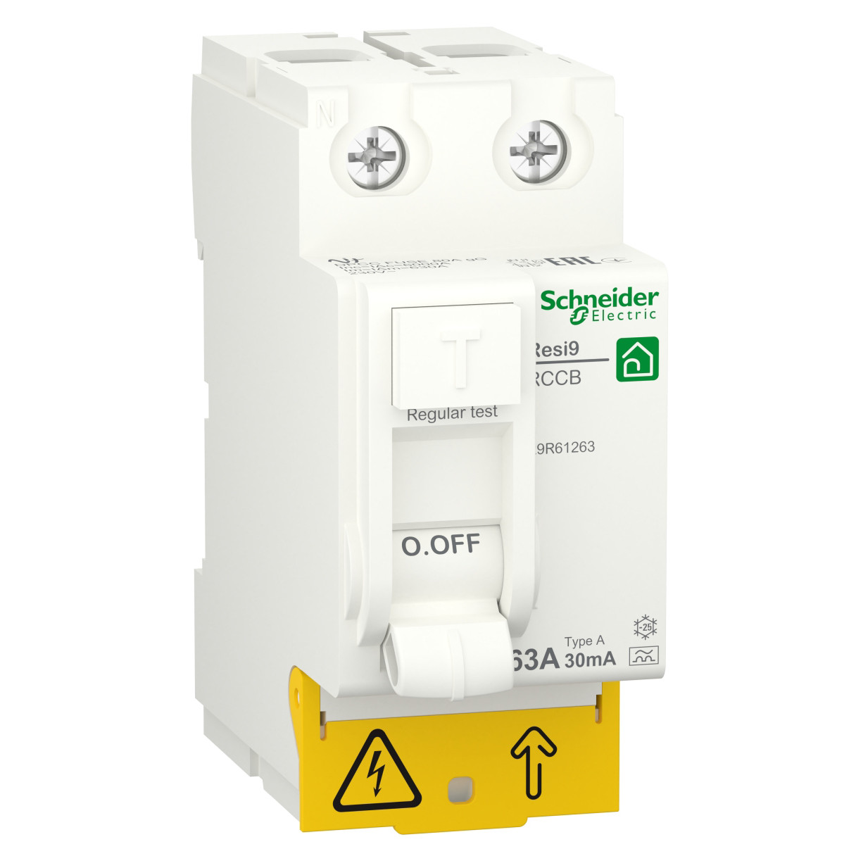 Schneider Electric УЗО Resi9 63A 30 мА 2P тип А (R9R61263) - зображення 1