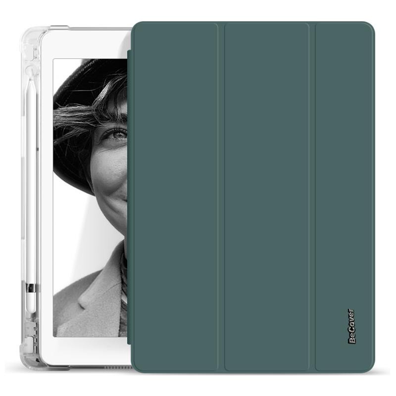 BeCover Чехол-книжка Soft TPU с креплением Apple Pencil для Apple iPad mini 6 2021 Dark Green (706754) - зображення 1