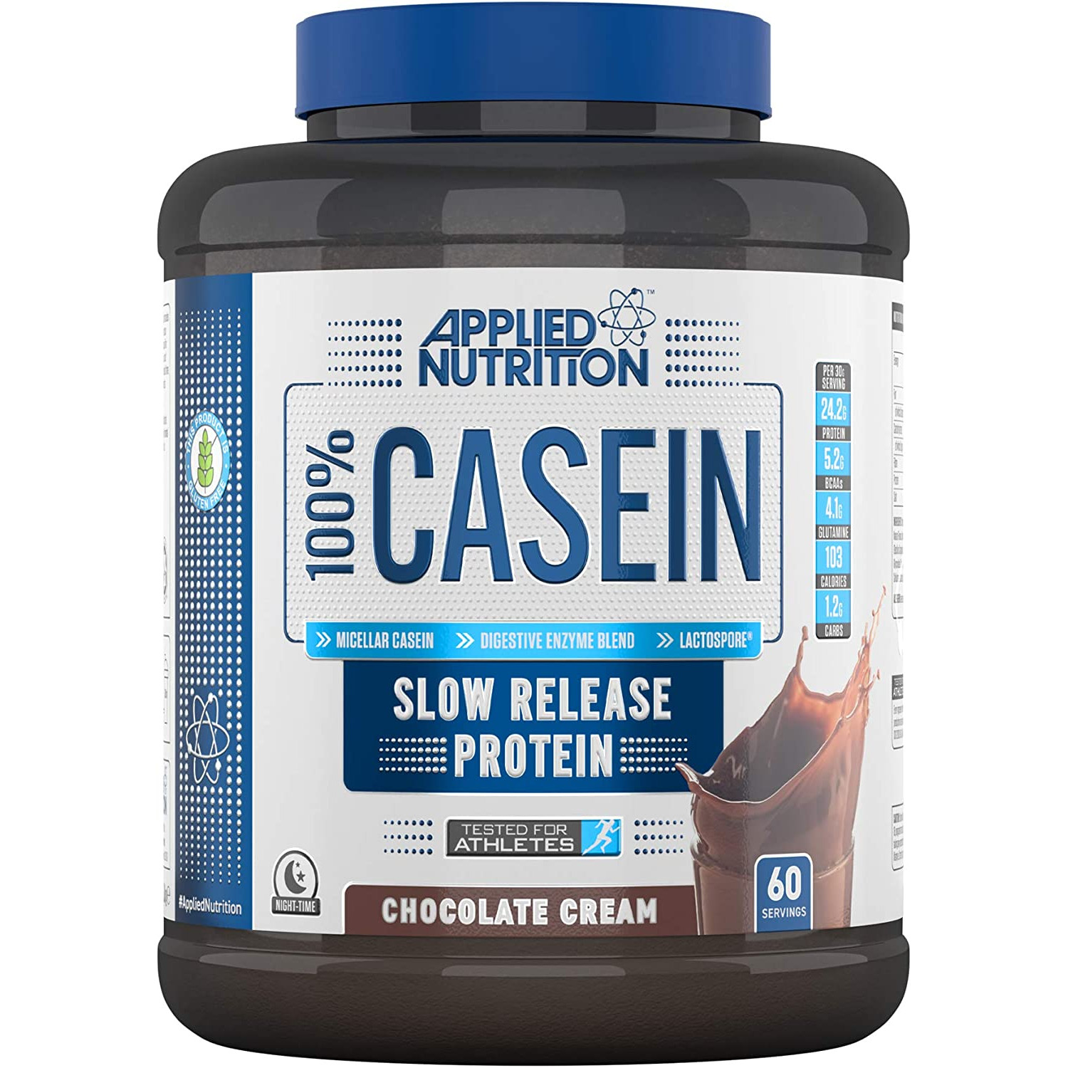 Applied Nutrition 100% Casein Protein 1800 g /60 servings/ Chocolate Cream - зображення 1