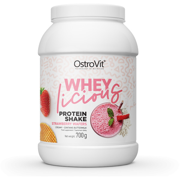 OstroVit WHEYlicious Protein Shake 700 g /23 servings/ Strawberry Wafers - зображення 1