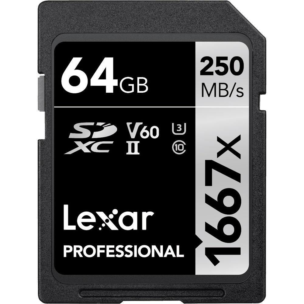 Lexar 64 GB SDXC UHS-II U3 V60 Professional 1667x LSD64GCB1667 - зображення 1