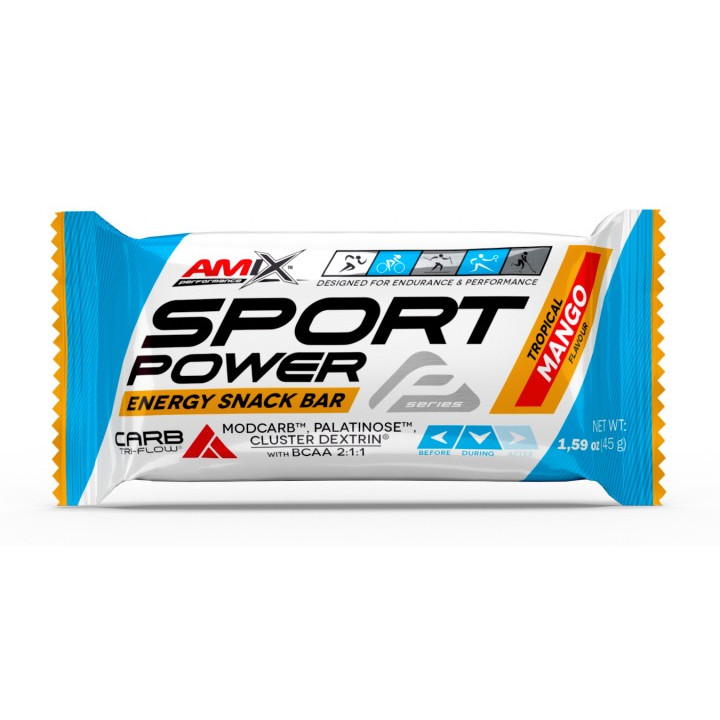 Amix Sport Power Energy Snack Bar 45 g Tropical Mango - зображення 1