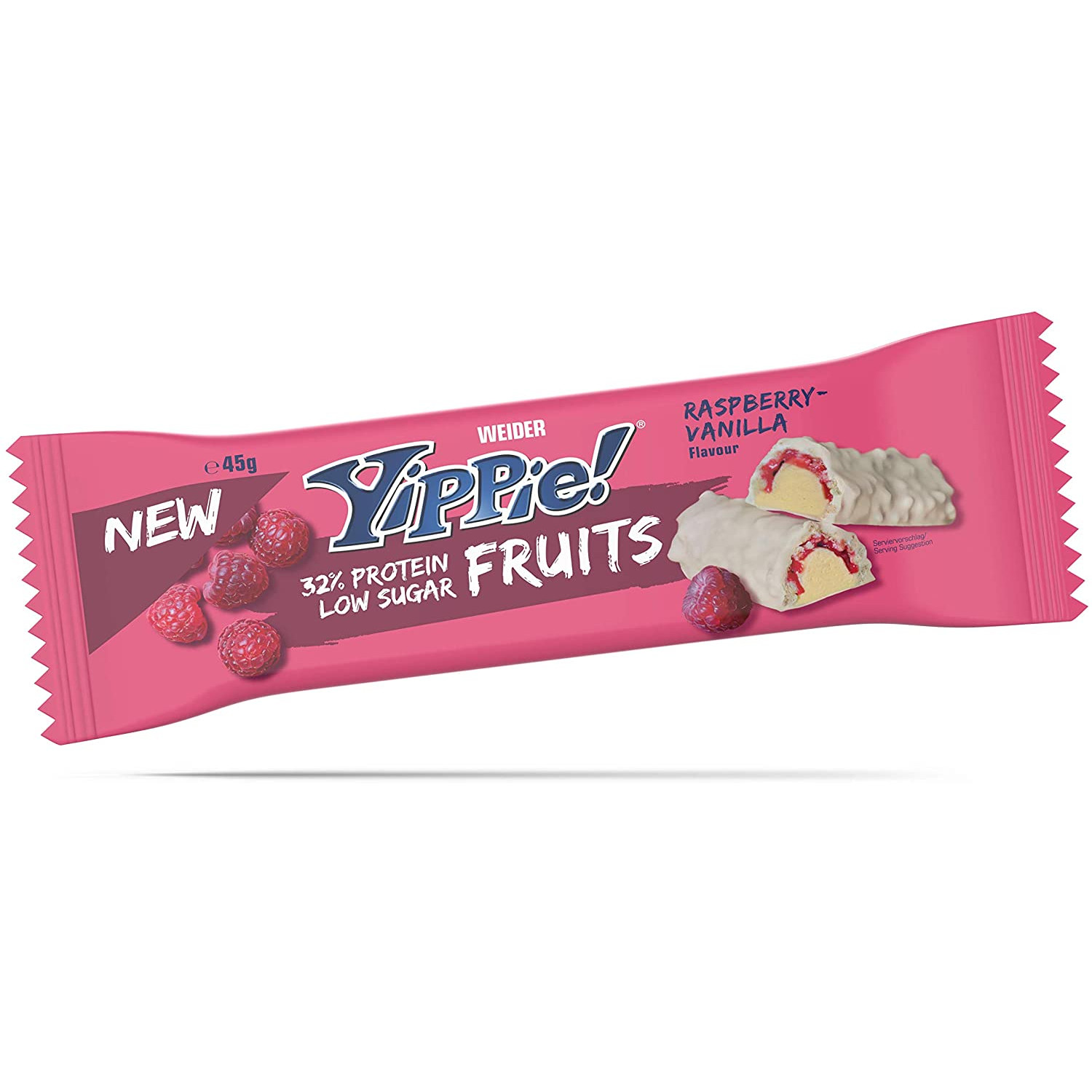 Weider Yippie! Fruits Bar 45 g Raspberry Vanilla - зображення 1