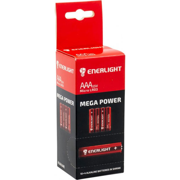 Enerlight AAA bat Alkaline 40шт Mega Power 90030204R - зображення 1