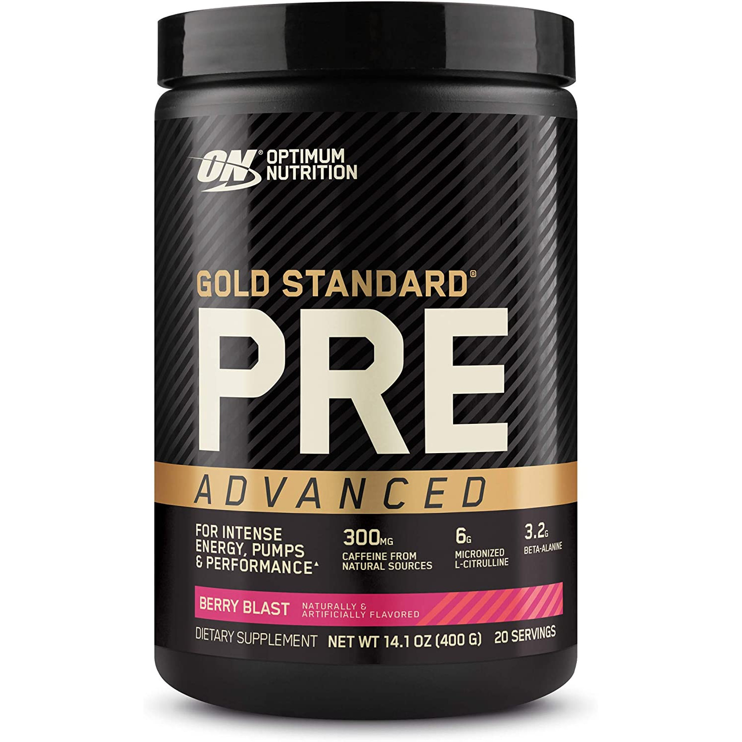 Optimum Nutrition Gold Standard Pre Advanced 400 g /20 servings/ Berry Blast - зображення 1