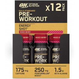   Optimum Nutrition Gold Standard Pre-Workout Shot 12x60 ml Mixed Berry