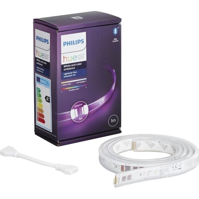 Philips Hue White and Color Ambiance Lightstrip Plus Extension RGB 1m (929002269210) - зображення 1