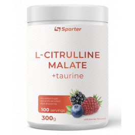 Sporter L-Citrulline Malate + Taurine 300 g /100 servings/ Wild Berry