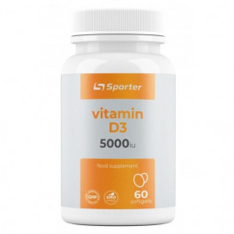 Sporter Vitamin D3 5000 IU 60 softgels