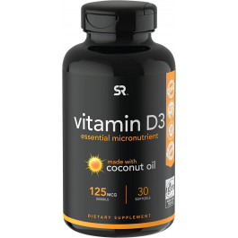 Sports Research Vitamin D3 125 mcg /5000 IU/ 30 softgels