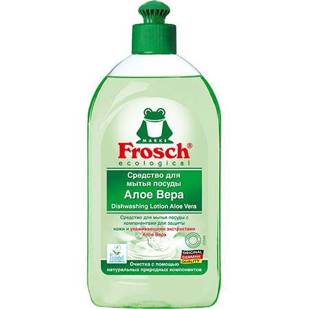 Frosch Средство для мытья посуды Алоэ Вера 500 мл (4009175164537) - зображення 1