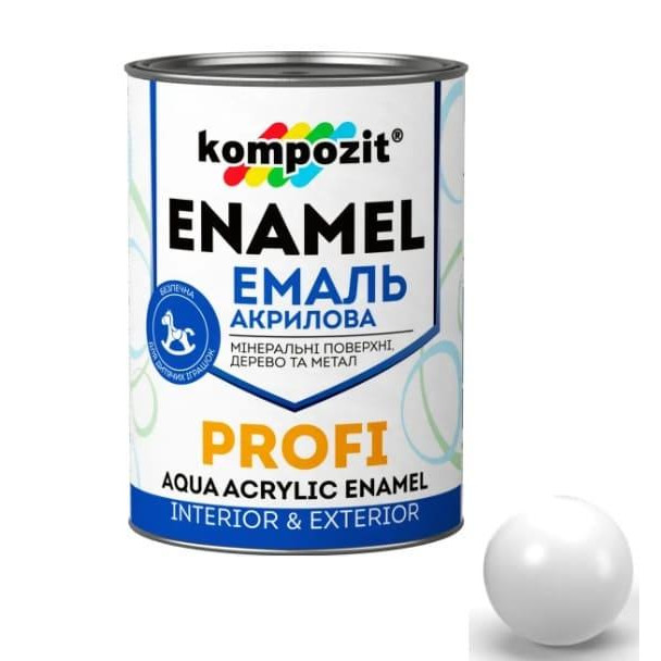 Kompozit PROFI Белый шелковистый мат 0,3 л - зображення 1