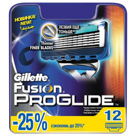 Gillette Змінні касети  Fusion ProGlide 12 шт (7702018085934)