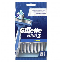 Gillette Бритва  Blue Simple3, одноразовые, 8 шт (7702018429660)