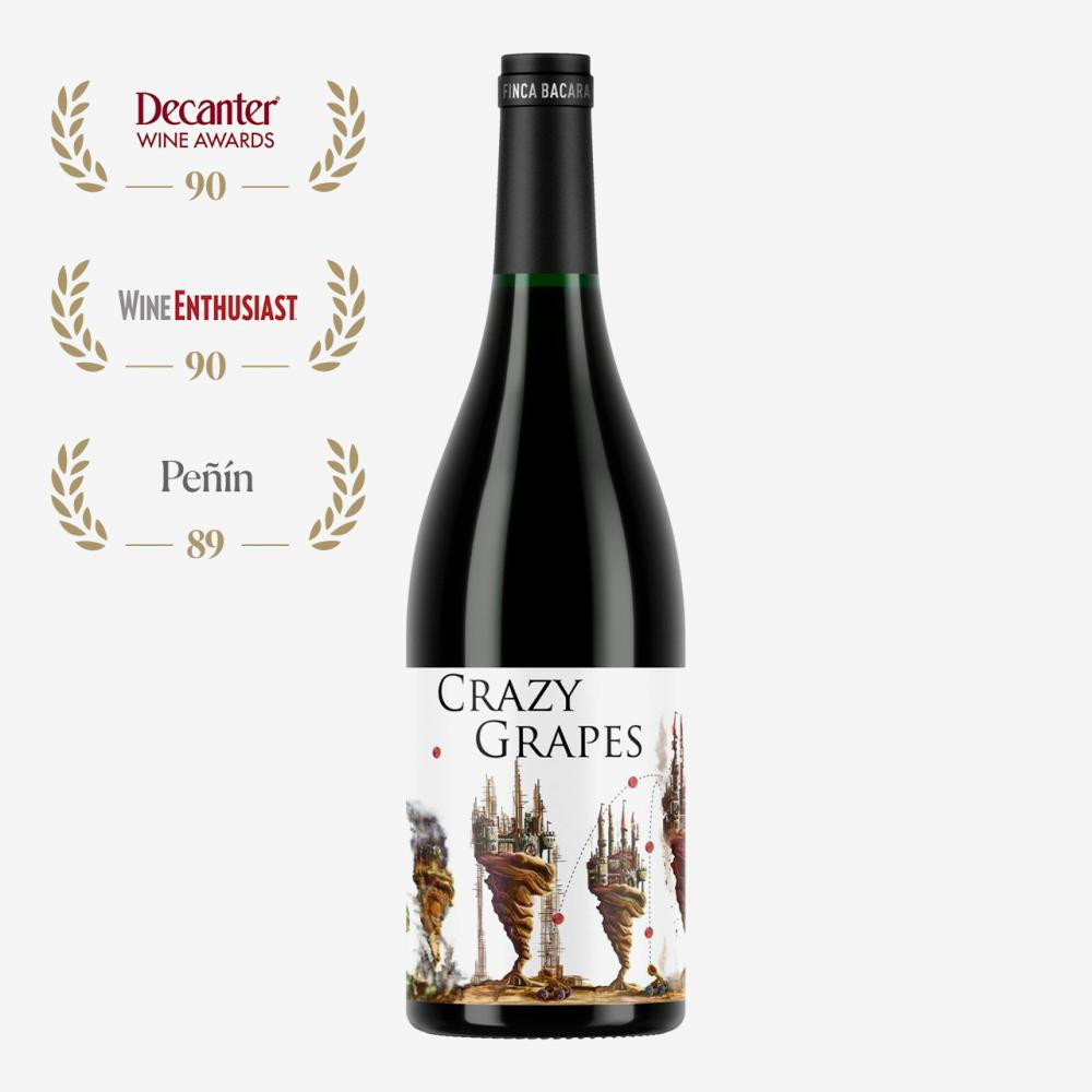 FINCA BACARA Вино Crazy Grapes 2015 DOP Jumilla красное сухое 0.75 л 14% (8437013527552) - зображення 1