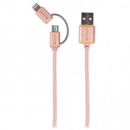 SKROSS USB 2-in-1 AM/Micro-BM/ Lightning Rose Gold 1m (2.700251)